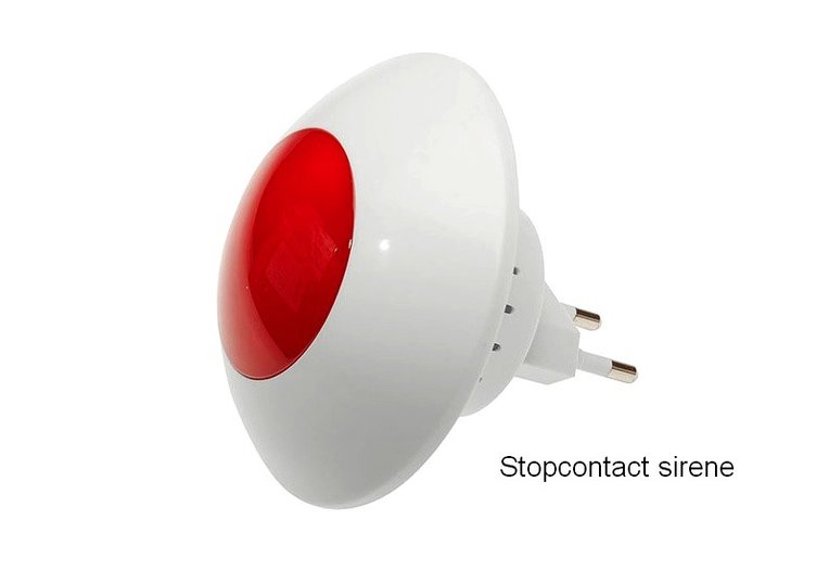 Stopcontact sirene  akoestisch alarm met 230V stekker - dugoshop
