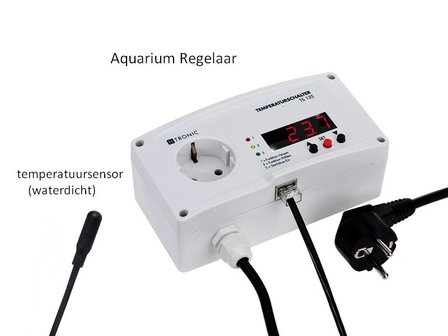 Aquarium regelaar | TS125 | TS2 waterdichte temperatuursensor