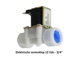 Elektrische waterklep 12 Volt| kunststof
