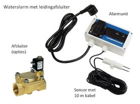 Wateralarm afsluiter | WPS-1000 | Afsluiter NC | Stuurkabel | Spoel