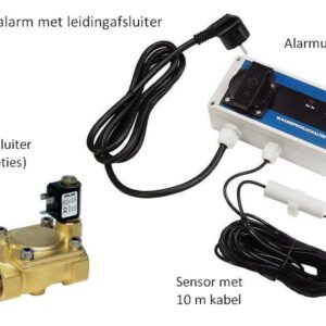 Wateralarm afsluiter | WPS-1000 | Afsluiter NC | Stuurkabel | Spoel